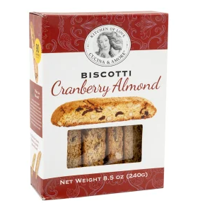 Cucina & Amore Classic Italian Cranberry Almond Biscotti 8.5oz 6ct